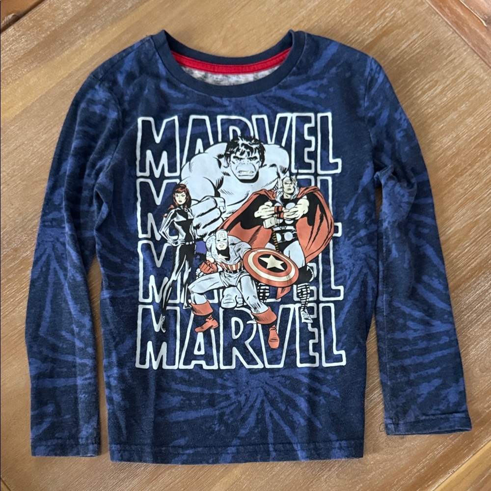 Jumping Beans Blue Marvel Graphic Long Sleeve Tee